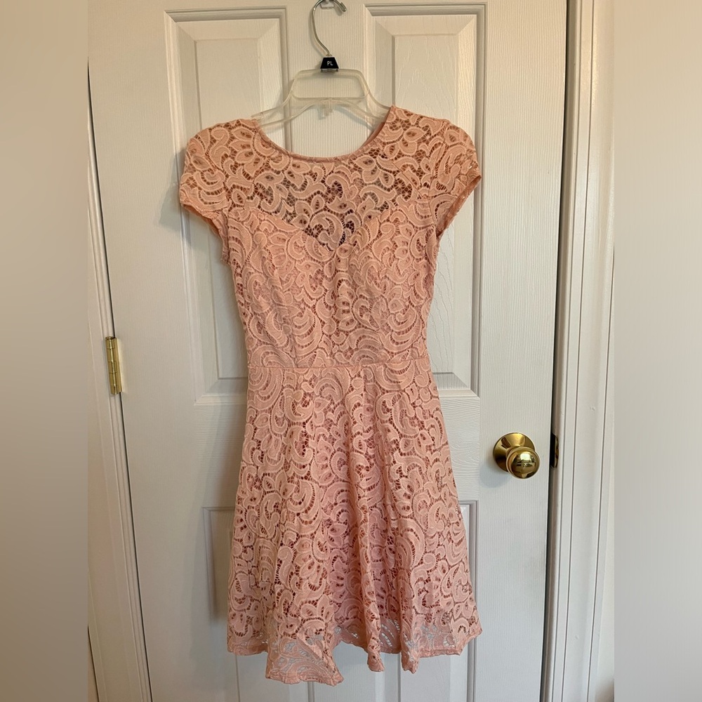 Light pink lace dress